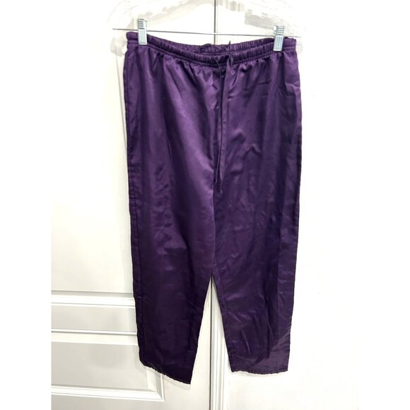 Vintage Kathryn Polka Dot Button Front Pajama Set Purple Sz Small Sleepwear - Picture 7 of 12